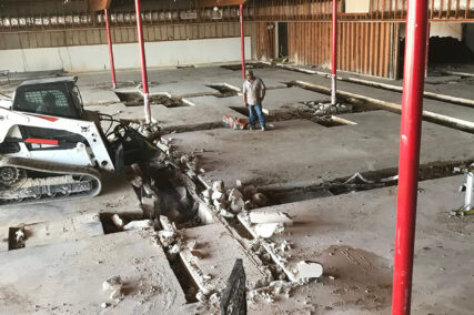 Grocery store retail concrete project