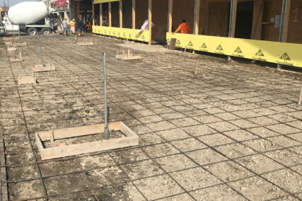 Grocery store retail concrete project