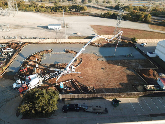 Retail concrete construction project