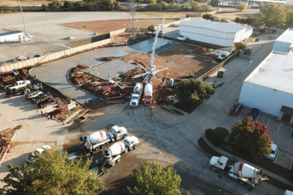 Retail concrete construction project