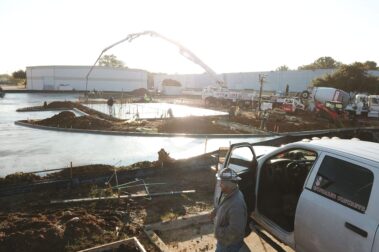 Retail concrete construction project
