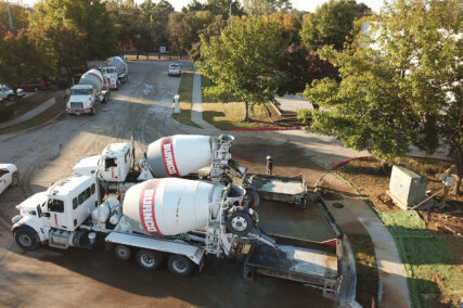 Retail concrete construction project