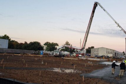 Retail concrete construction project