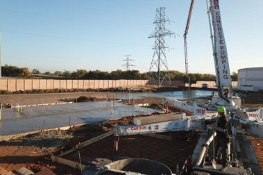 Retail concrete construction project