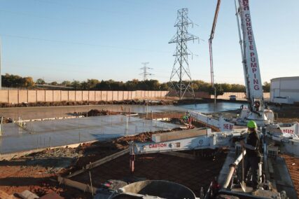 Retail concrete construction project