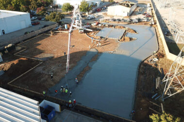 Retail concrete construction project