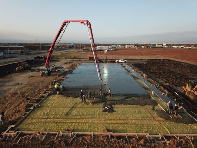 Retail concrete construction project