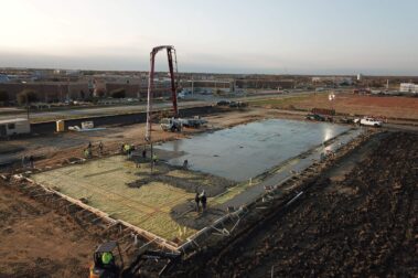 Retail concrete construction project