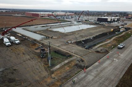 Retail concrete construction project