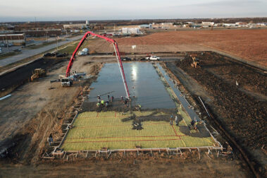 Retail concrete construction project