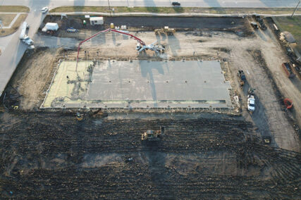 Retail concrete construction project