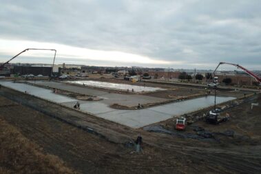 Retail concrete construction project