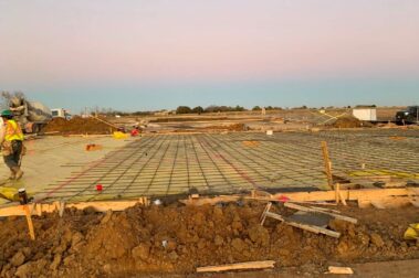 Retail concrete construction project