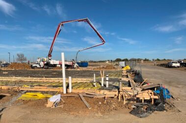 Retail concrete construction project