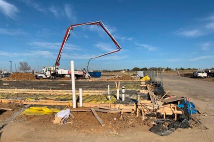 Retail concrete construction project
