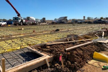 Retail concrete construction project