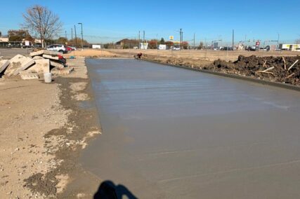 Retail concrete construction project