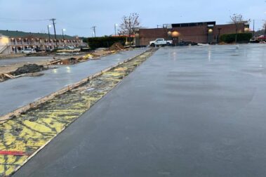 Retail concrete construction project